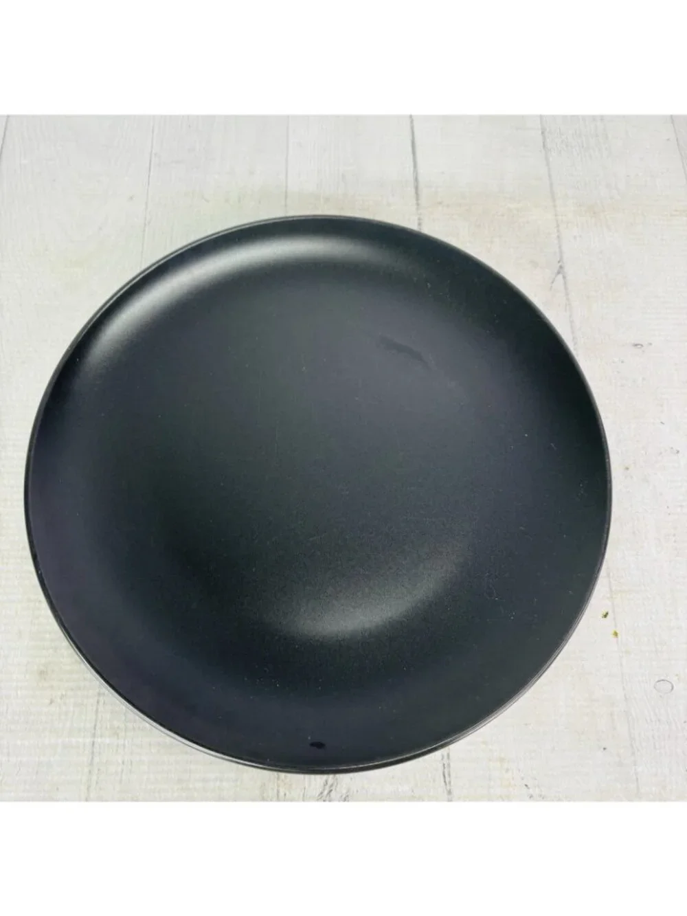 Ikea of Sweden 12011 Solid Black Matte Round Stoneware 10.25